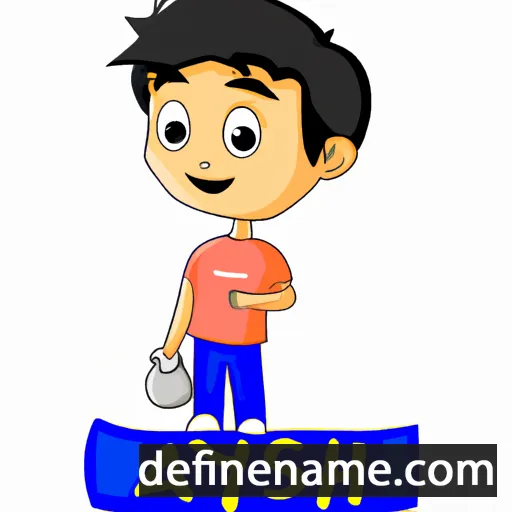 cartoon of the name Aayush