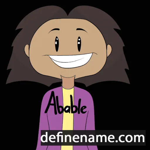 cartoon of the name Abbigale