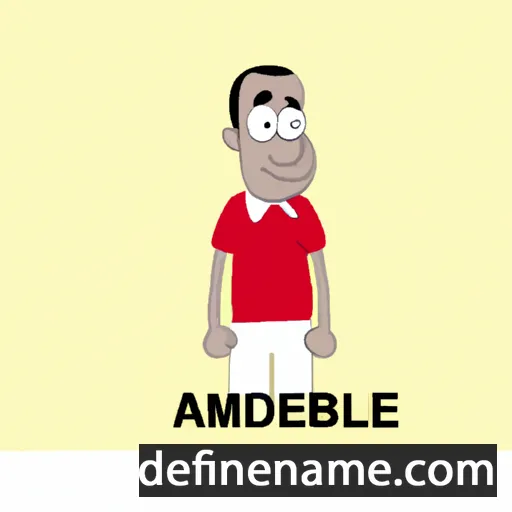 cartoon of the name Abdelmoumene