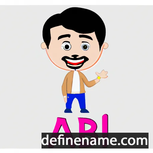 cartoon of the name Abhi