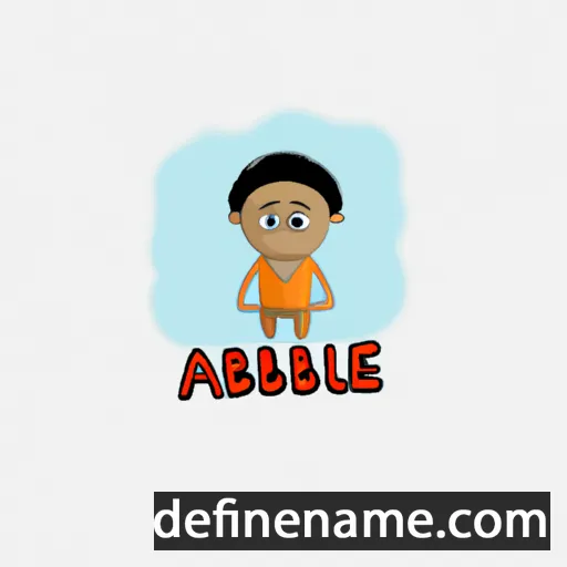 cartoon of the name Abhie