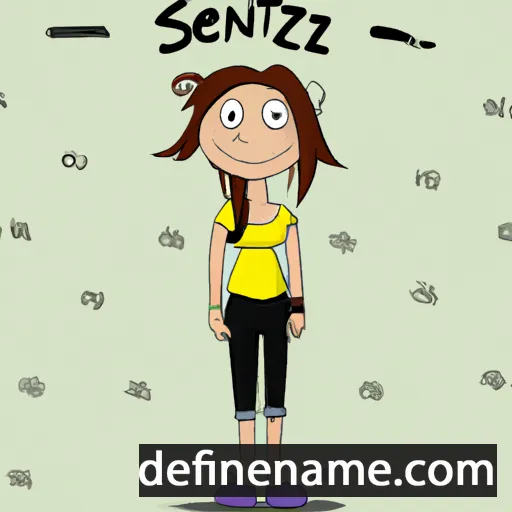 cartoon of the name Zsanett