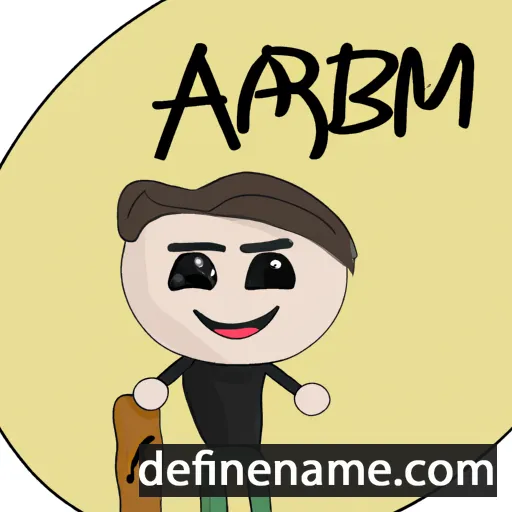 cartoon of the name Ábram