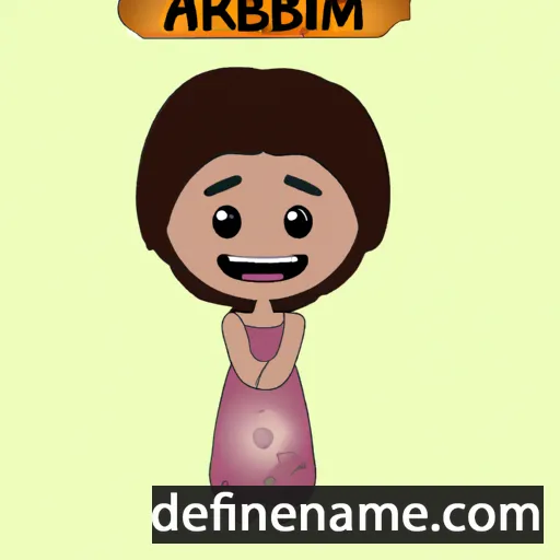 cartoon of the name Abirami