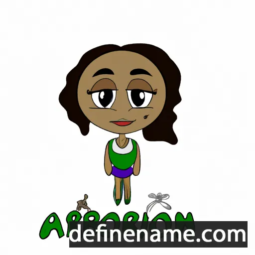 cartoon of the name Abrionna