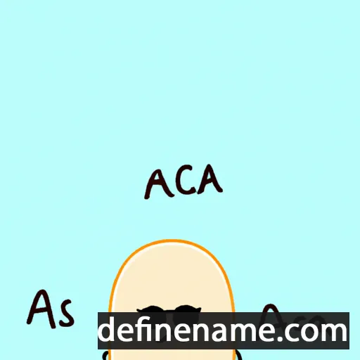 cartoon of the name Acasia