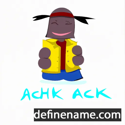 cartoon of the name Ach'ik