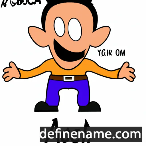 cartoon of the name Achaz