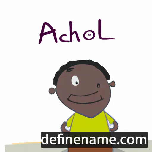 cartoon of the name Achol