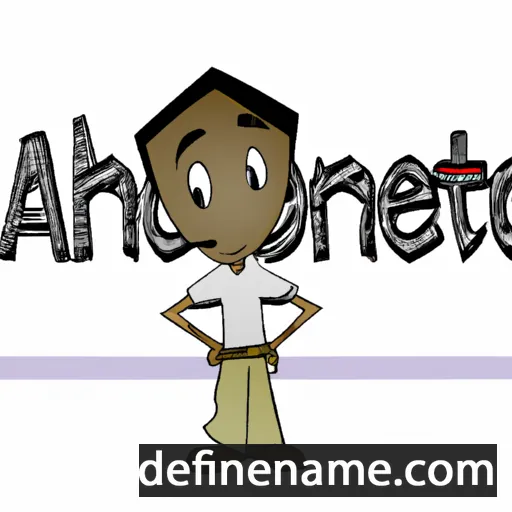 cartoon of the name Achonte'