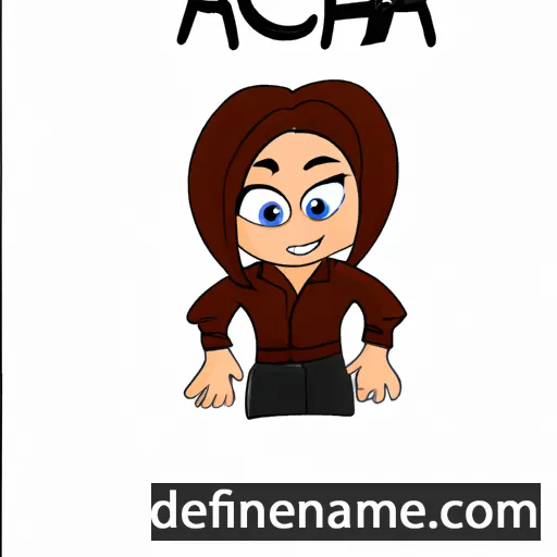 cartoon of the name Achsa