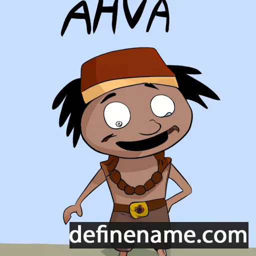 cartoon of the name Achva