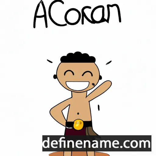 cartoon of the name Acorán