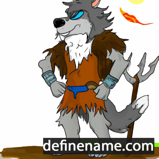 cartoon of the name Adalwulf