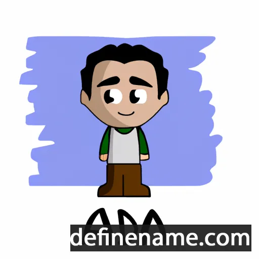 cartoon of the name Adan