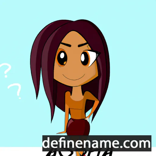 cartoon of the name Adashia