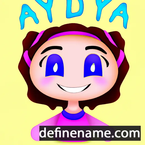 cartoon of the name Adaya