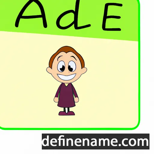 cartoon of the name Addallee