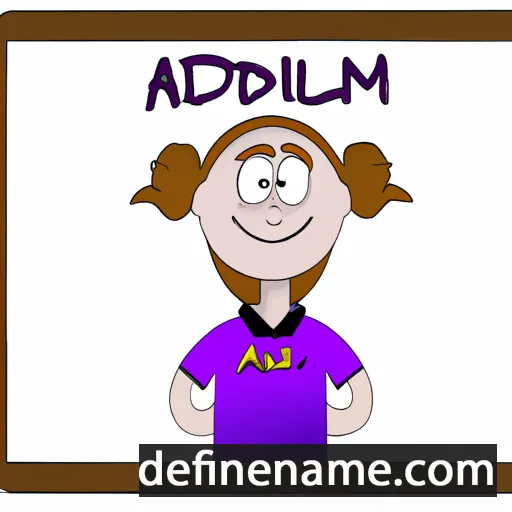 cartoon of the name Addylin