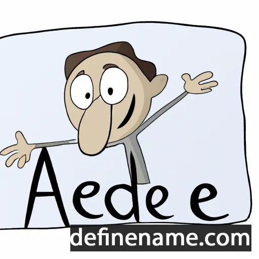 cartoon of the name Adeau