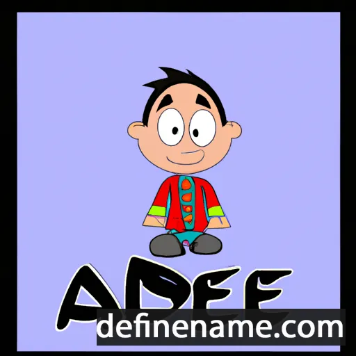 cartoon of the name Adee