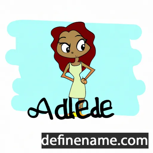 cartoon of the name Adeele