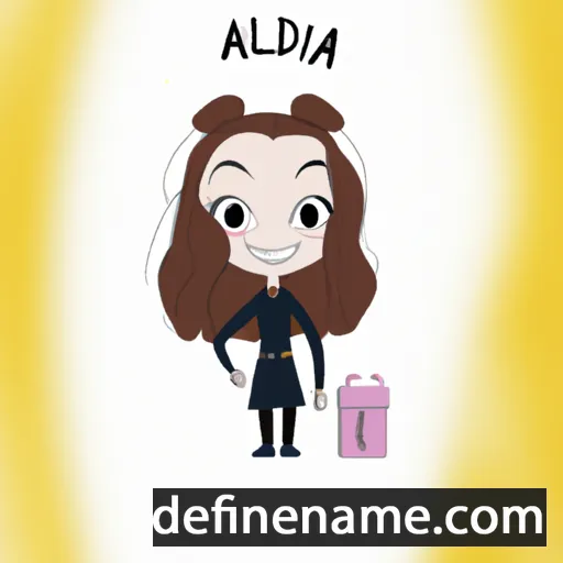 cartoon of the name Adelīna