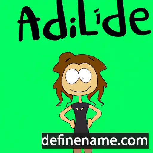 cartoon of the name Adeliz