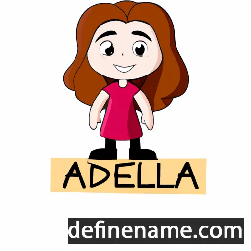 cartoon of the name Adellia