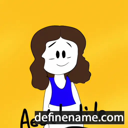 cartoon of the name Adelyne