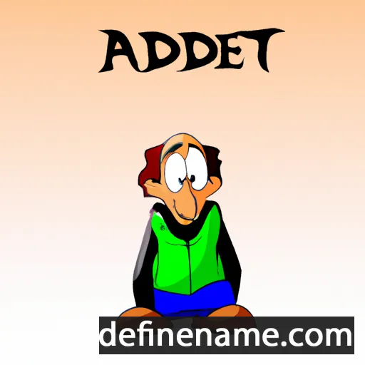 cartoon of the name Aderet