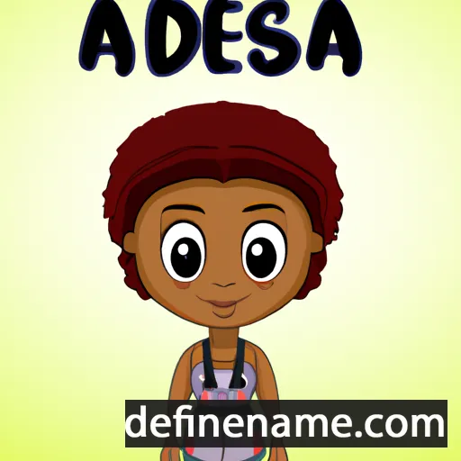 cartoon of the name Adesua