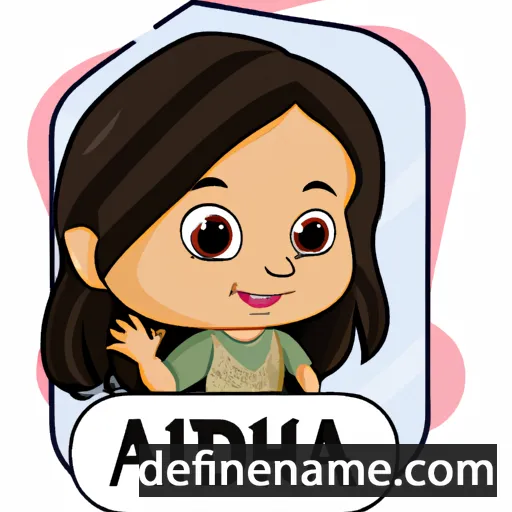 cartoon of the name Adhira