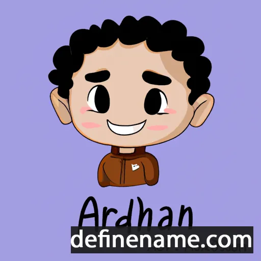 cartoon of the name Adhiran