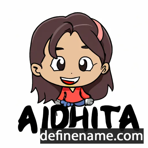 cartoon of the name Adhitia