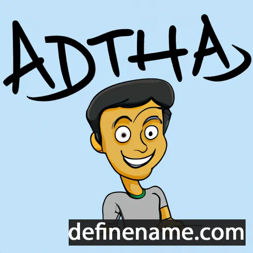 cartoon of the name Adhitya