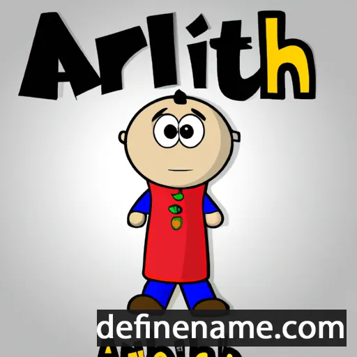 cartoon of the name Adhrit