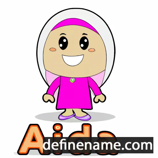 cartoon of the name Adiba