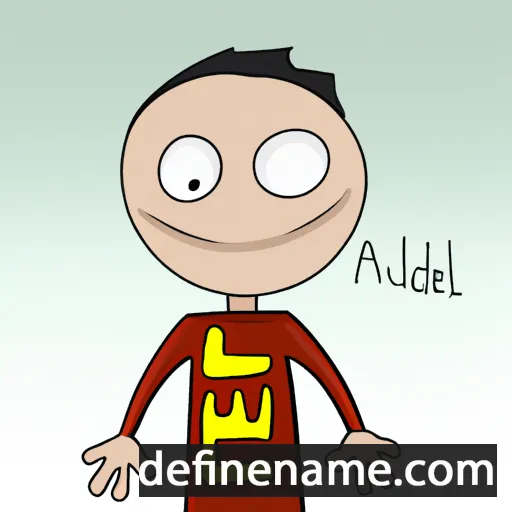 cartoon of the name Adiel