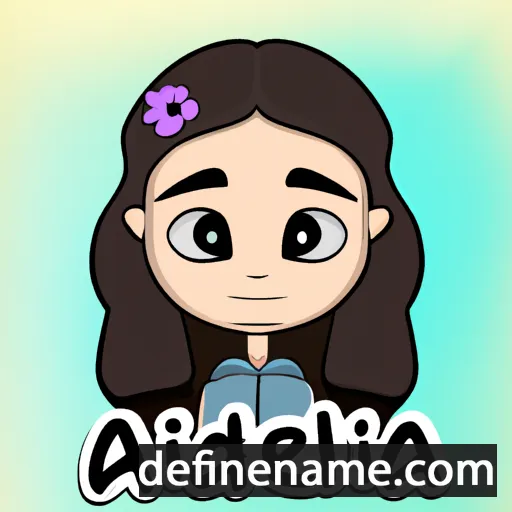 cartoon of the name Adiela