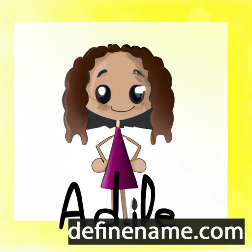 cartoon of the name Adiele