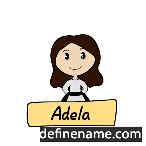 cartoon of the name Adiella