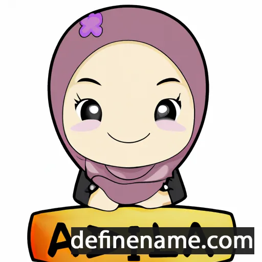 cartoon of the name Adilah