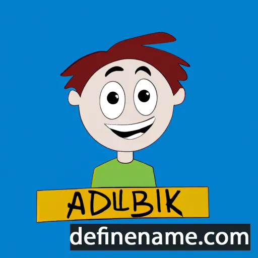 cartoon of the name Adilbek