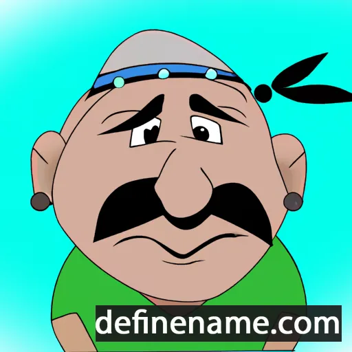 cartoon of the name Adilzhan