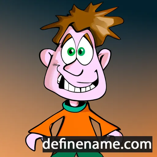 cartoon of the name Adin