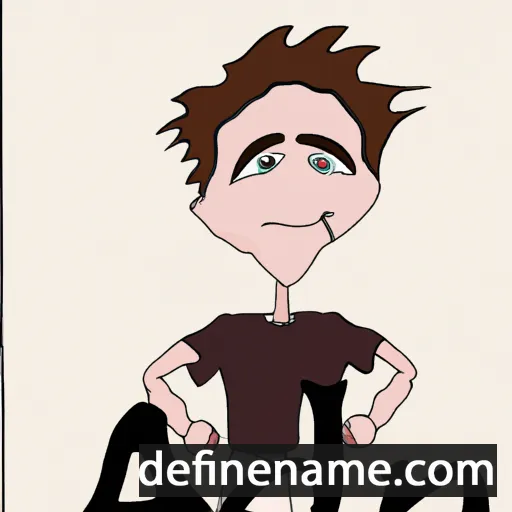 cartoon of the name Adin