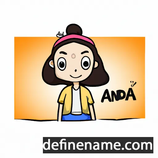 cartoon of the name Adinda