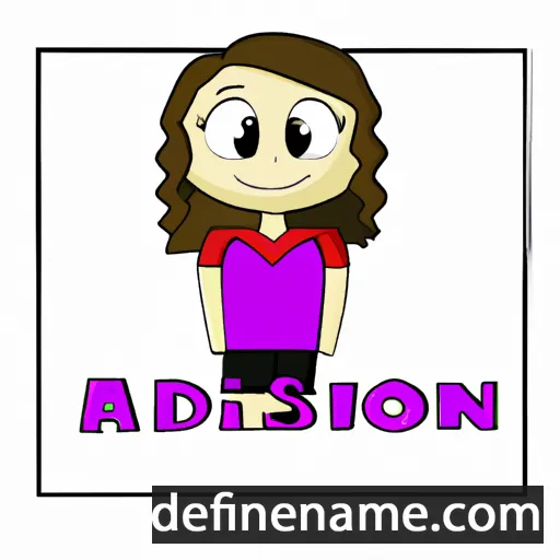 cartoon of the name Adison