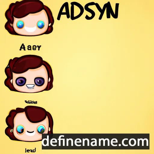 cartoon of the name Adisyn